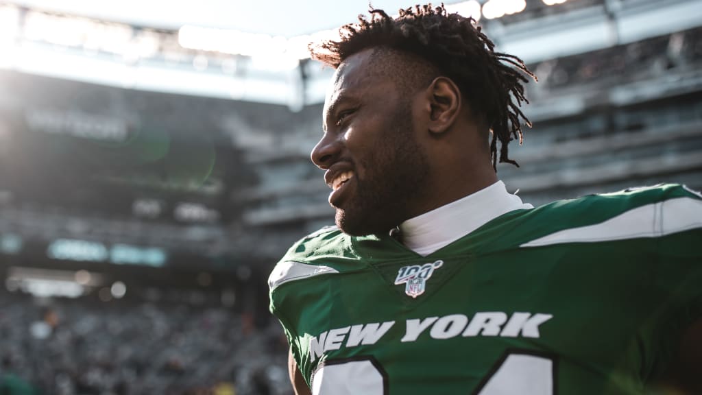 New York Jets cornerback Brian Poole (34) runs in an NFL football game  against the Pittsburgh Steelers, Sunday, Dec. 22, 2019, in East Rutherford,  N.J. (AP Photo/Seth Wenig Stock Photo - Alamy