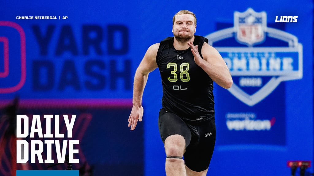 Daniel Faalele weighs in at 384 pounds, the heaviest man at the NFL combine  since Lions first-round bust Aaron Gibson 