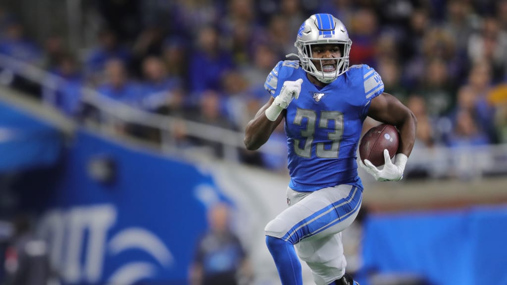 August 17, 2019: Detroit Lions running back Ty Johnson (38)prior