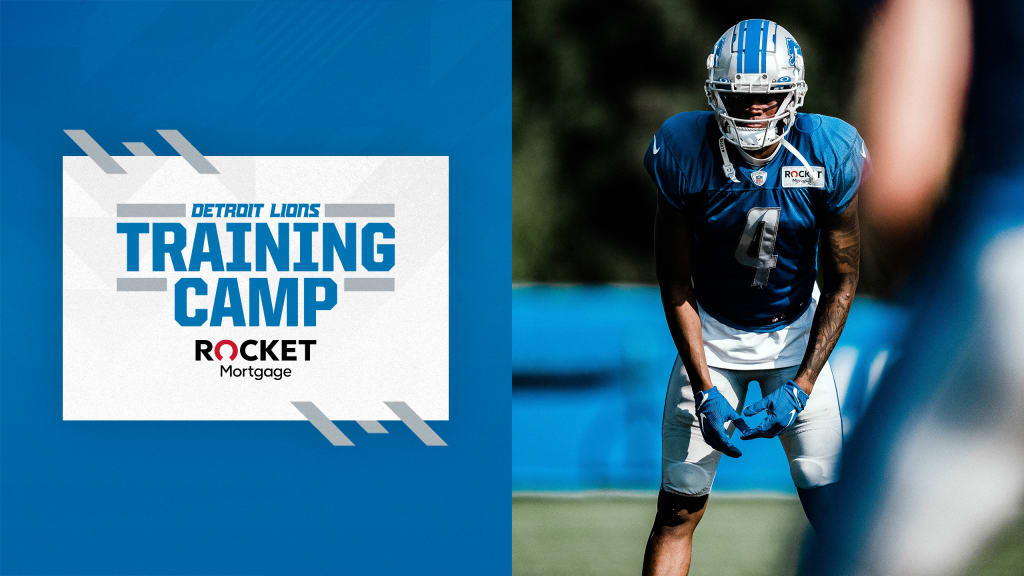 Detroit Lions tight end James Mitchell works on a drill during an