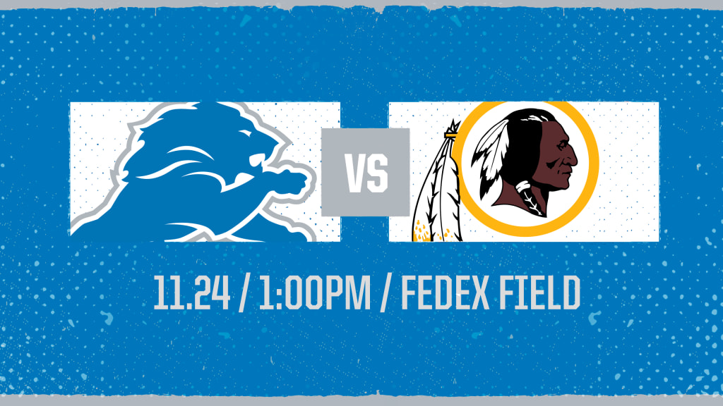 Washington Redskins vs Detroit Lions Schedule, TV, Radio, Online