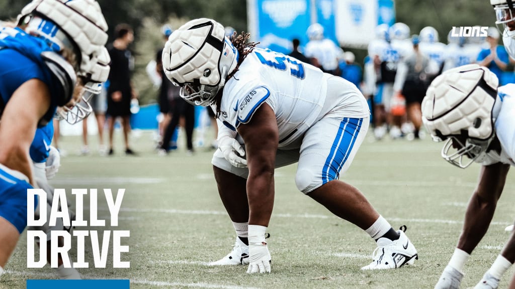 Detroit Lions defensive tackle Alim McNeill sits in the bench area