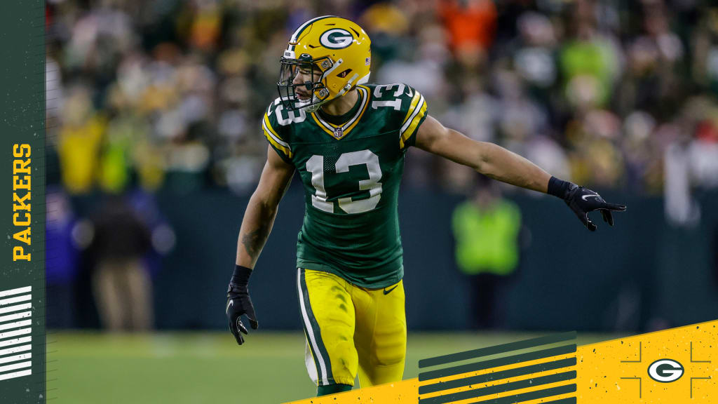 Green Bay Packers' Allen Lazard catches a touchdown pass over Minnesota  Vikings' Kris Boyd duri …