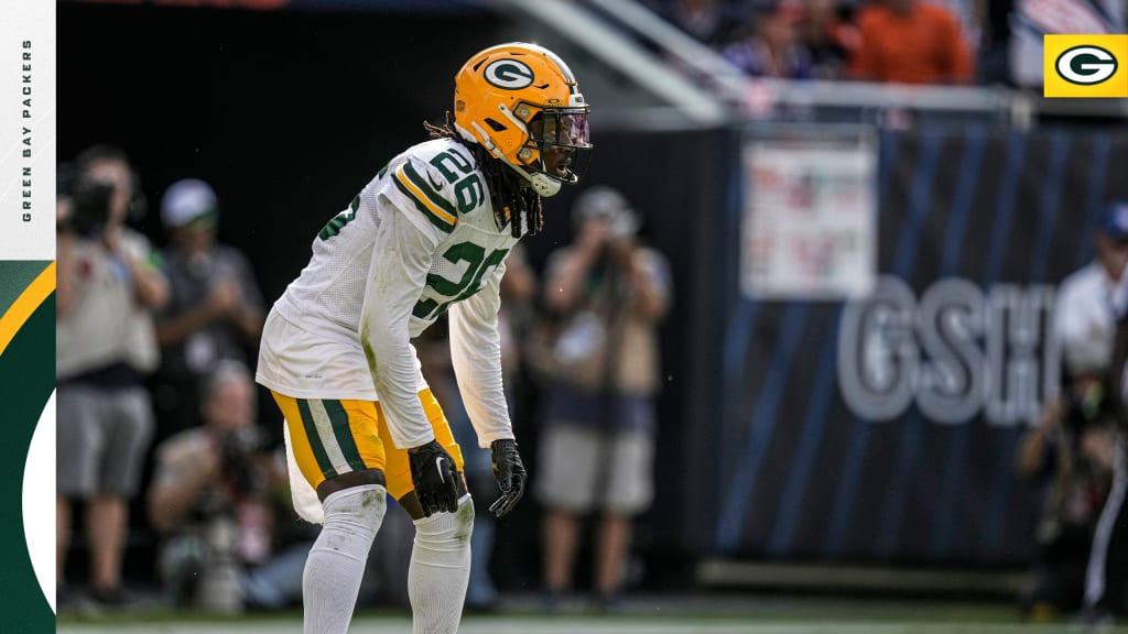 Green Bay Packers free safety Darnell Savage makes a read during a