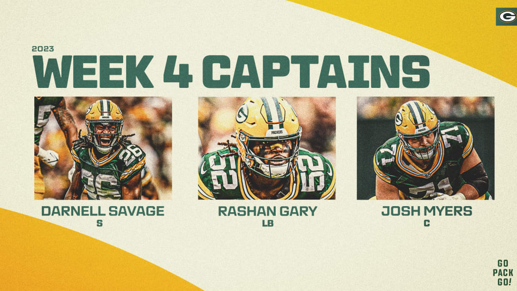 Packers pick captains for Thursday Night Football vs. Lions