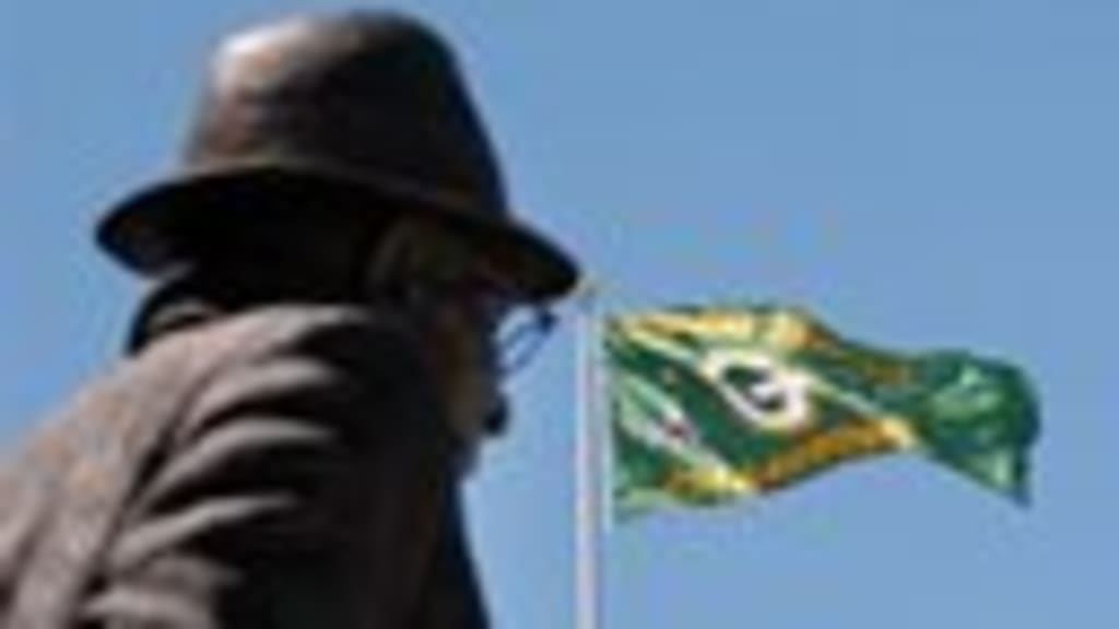 Super Bowl XLV flag flies over Lambeau Field