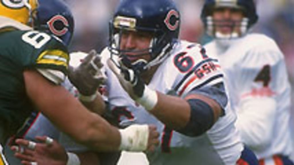 Offensive lineman Jerry Fontenot of the Chicago Bears looks on