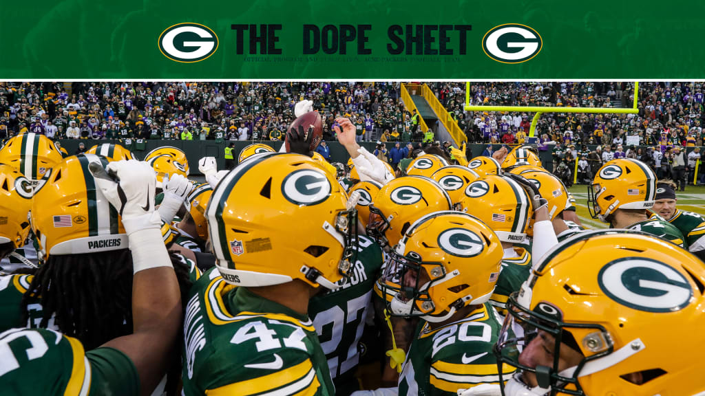 Dope Sheet: Packers and Eagles play on Sunday Night Football