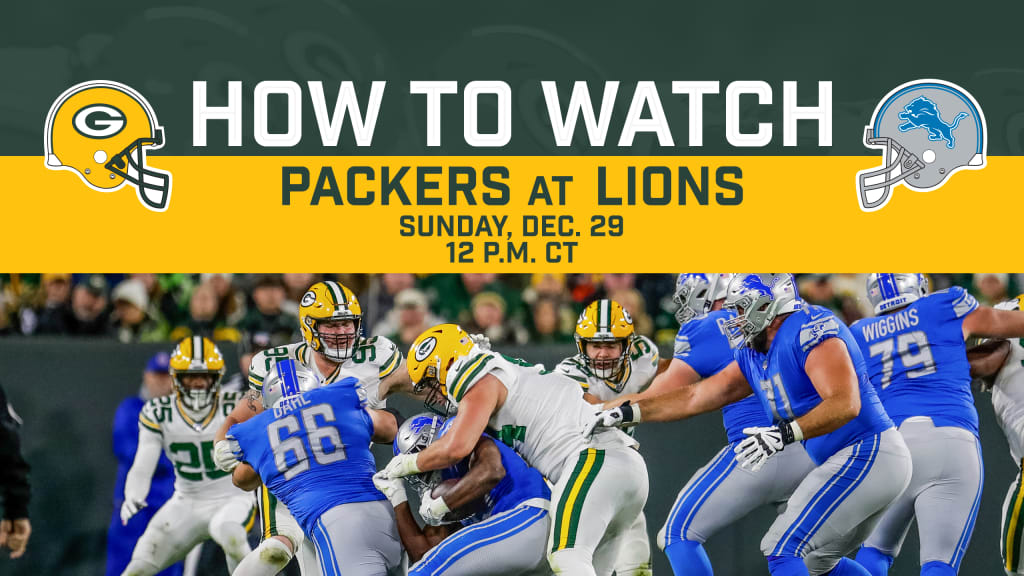 How to watch the Packers-Lions game on Thursday Night Football