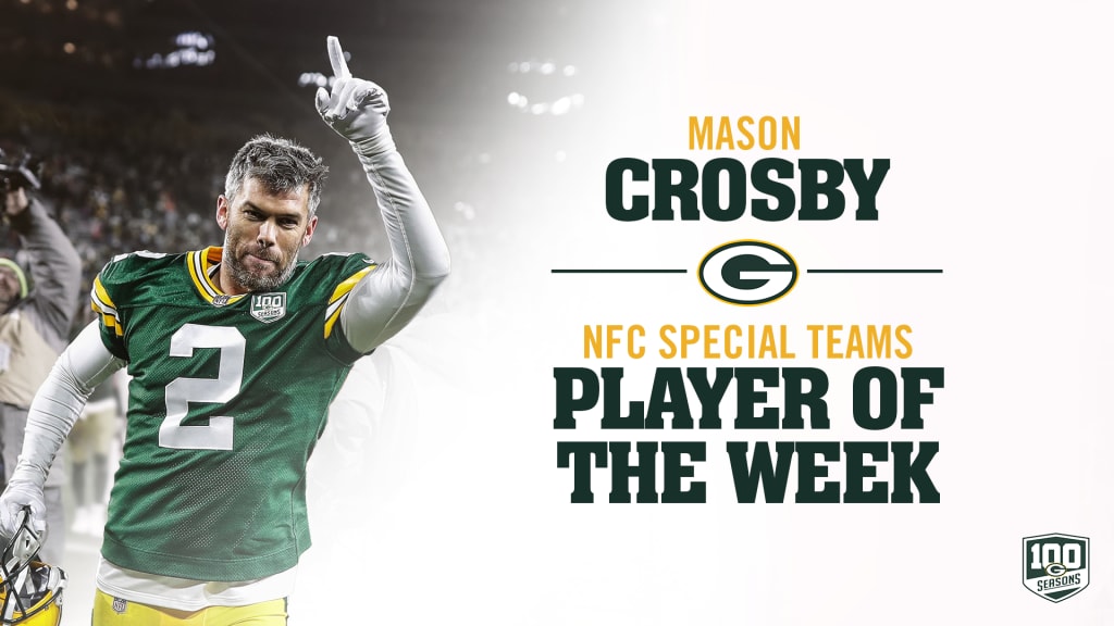 Mason Crosby sets franchise record with sixth special teams POTW