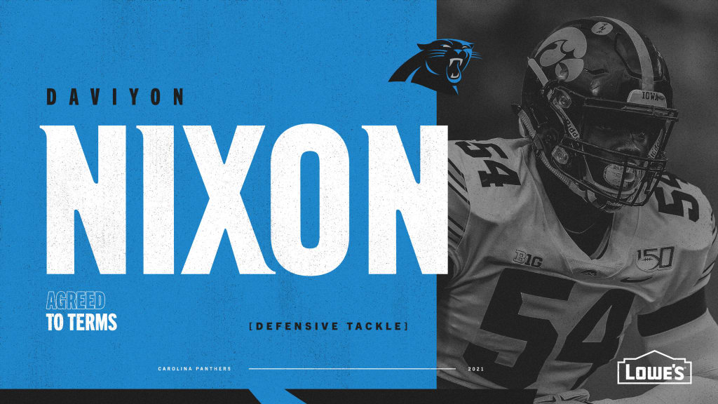 DAVIYON NIXON CAROLINA PANTHERS HOLO ONLY BECKETT/COA SIGNED JERSEY