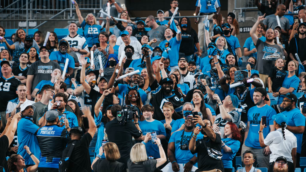 The Carolina Panthers Purrcussion Drum Line performs for fans outside of  Bank of America Stadium prior to Fan Fest in Charlotte, N.C., on Friday,  Aug. 7, 2015. (Photo by Jeff Siner/Charlotte Observer/TNS) ***