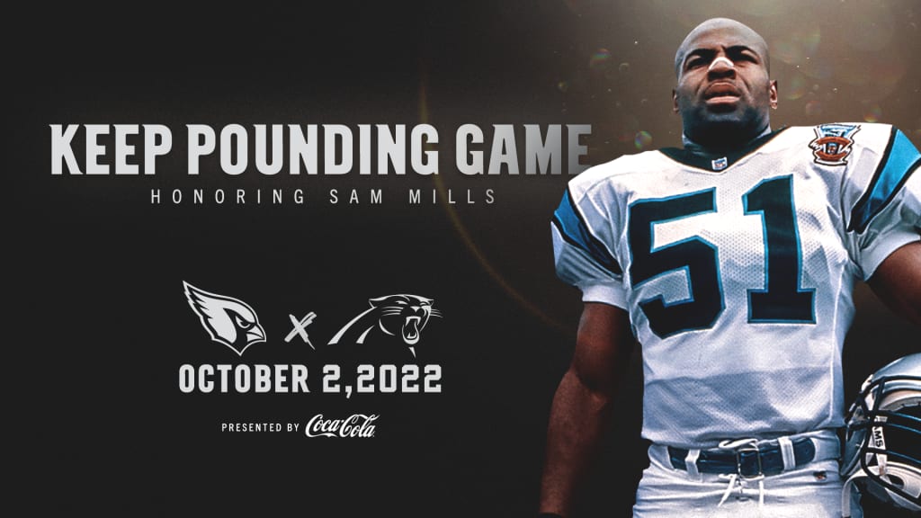 Carolina Panthers on X: For today's #KeepPounding game, the end zones are  going classic in honor of Sam Mills.  / X