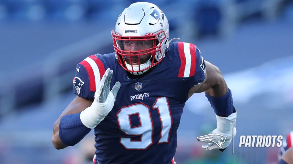 New England Patriots defensive end Deatrich Wise Jr. (91) lines up