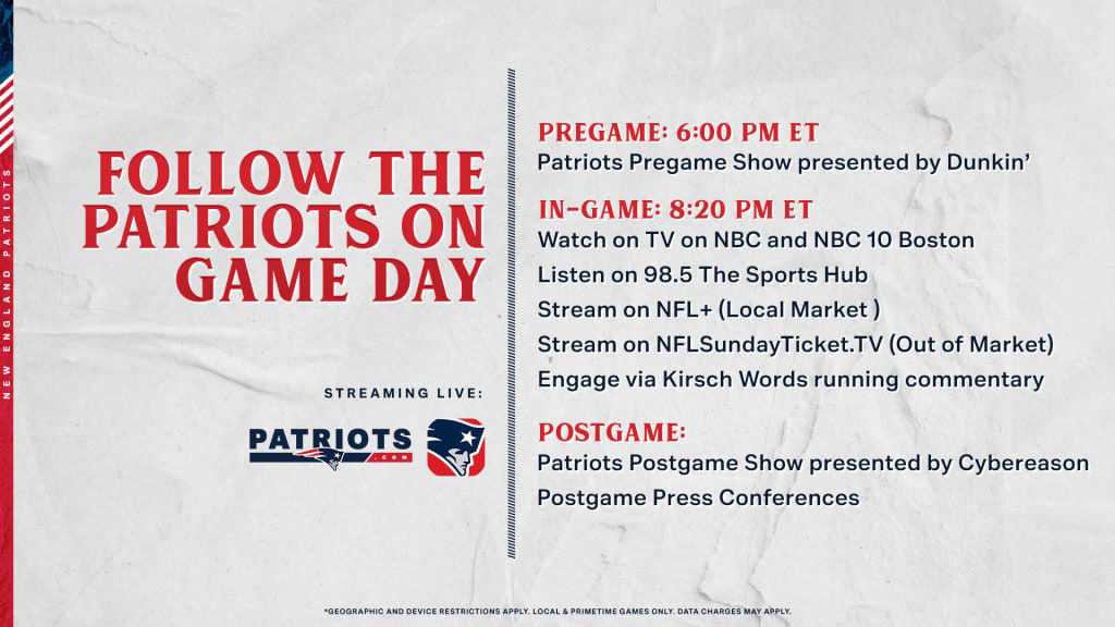 How to Watch/Listen: Patriots at Vikings