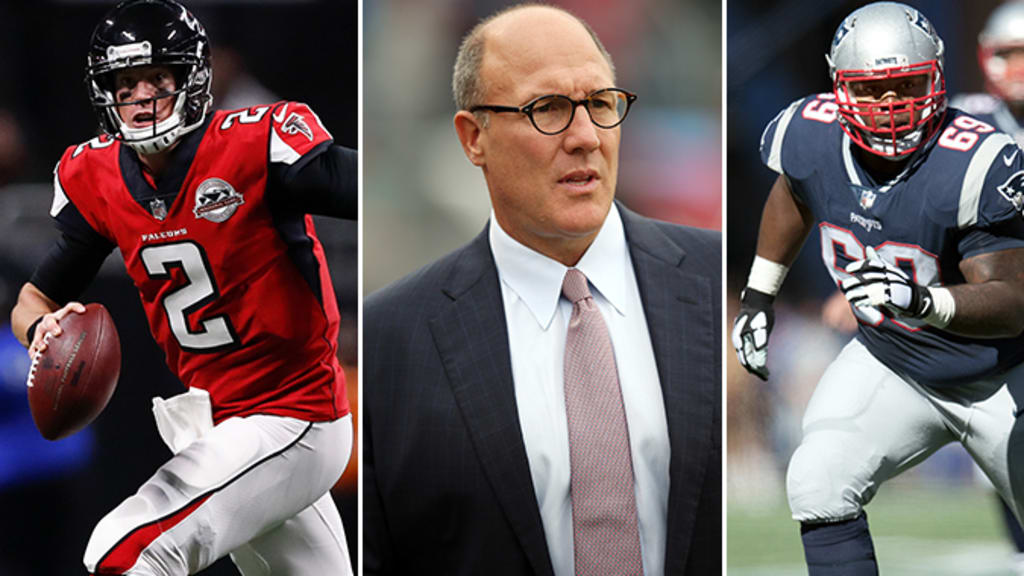 Which player has played for Falcons, Patriots and won a Super Bowl