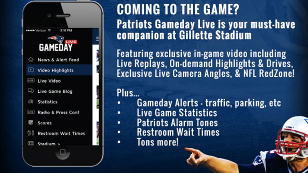 Coming to the game? Download Patriots Gameday Live!