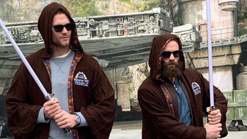 Tom Brady, Julian Edelman hit Disney World