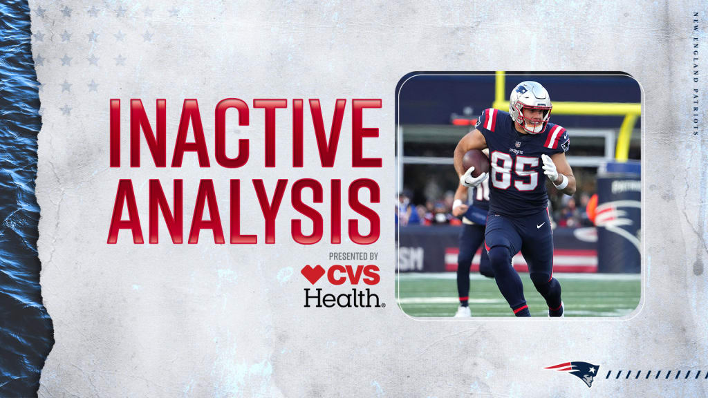 New England Patriots Inactives List at Dallas Cowboys - Pats