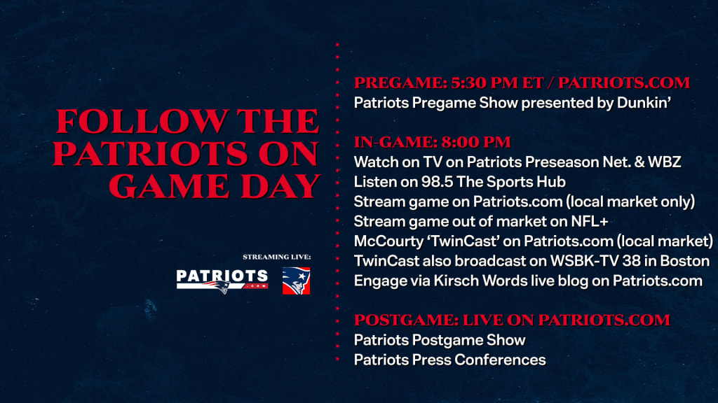 what channel can i watch the patriots game on today