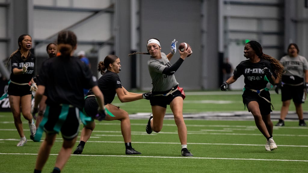 Section 1 girls flag football opens practice with NY Giants