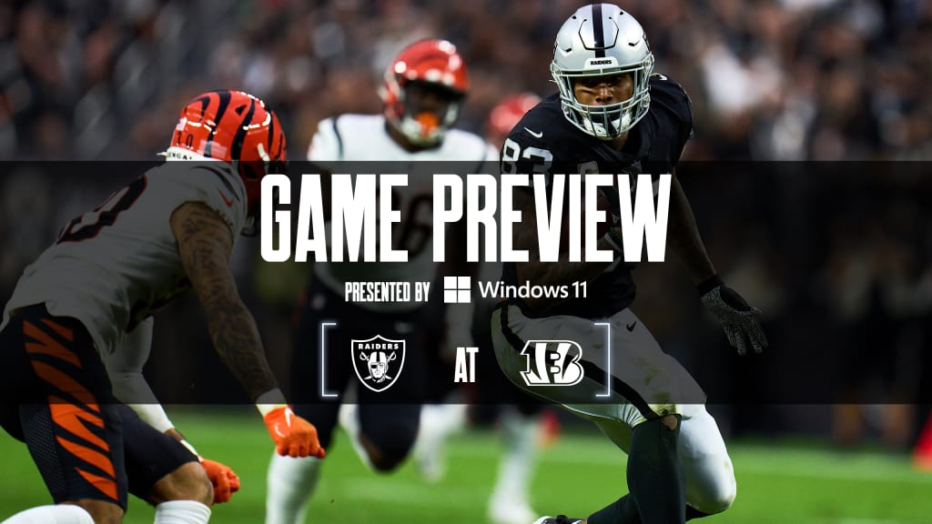 Decorar Pensamiento Desmañado Game Preview: Raiders kick off Wild Card Weekend with match against Bengals