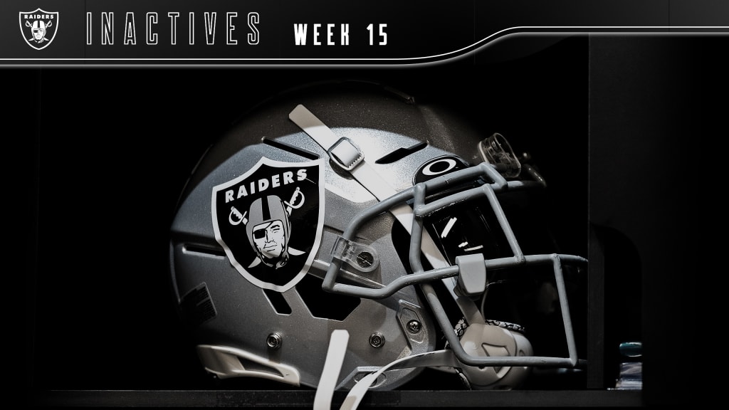 Las Vegas Raiders Week 13 Inactives vs. Los Angeles Chargers