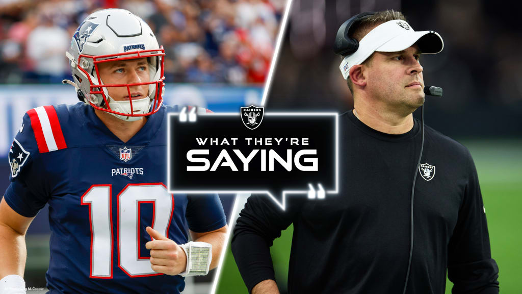 What They're Saying: Patriots talk going up against a Raiders leader they  know well