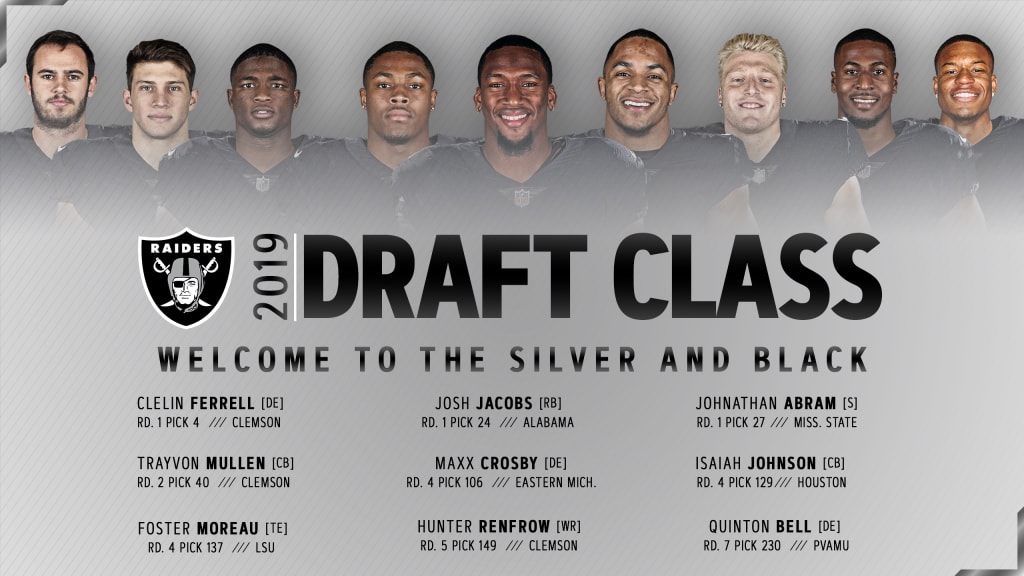 By the Numbers: A look at the Raiders 2019 Draft Class