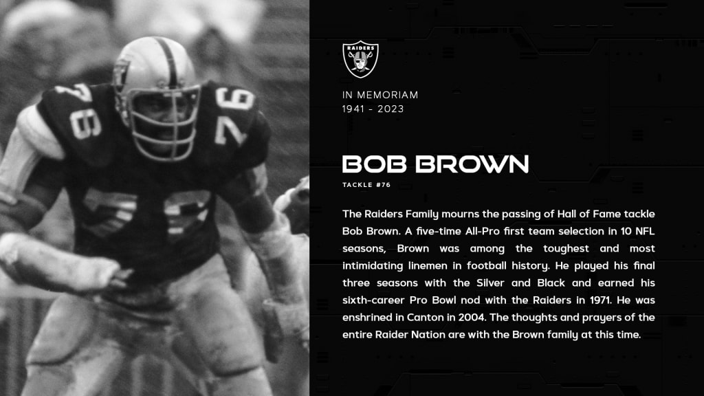 Raiders mourn the passing of Bob Brown