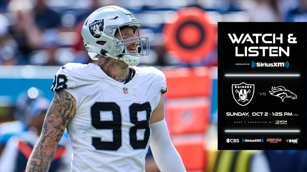 Raiders vs. Broncos live stream: How to watch Sunday's Week 6 NFL game via  live stream - DraftKings Network