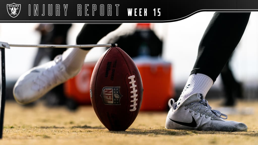 Week 15: Las Vegas Raiders Injury Report Update