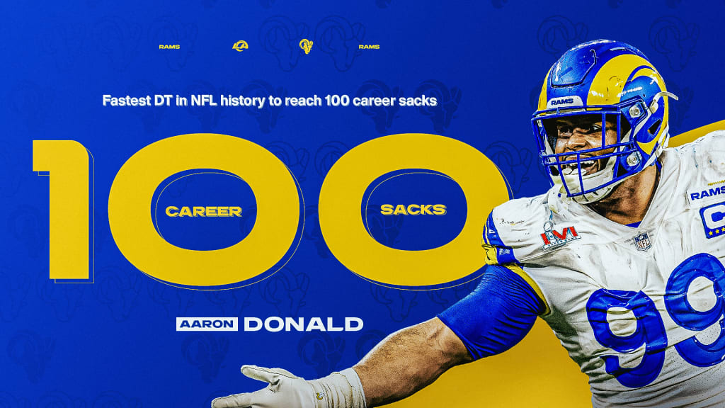 Los Angeles Rams on X: .@AaronDonald97 is the fastest DT in NFL history to  reach 100 career sacks.  / X