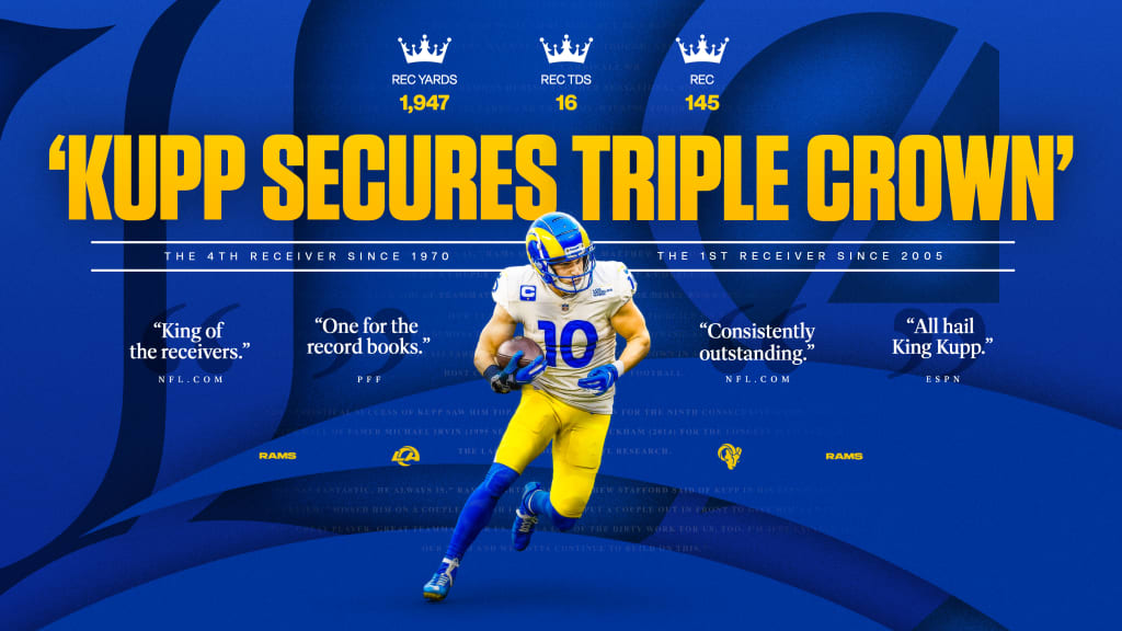 Rams wide receiver Cooper Kupp finishes 2021 season as NFL's fourth  receiving triple crown winner since 1970