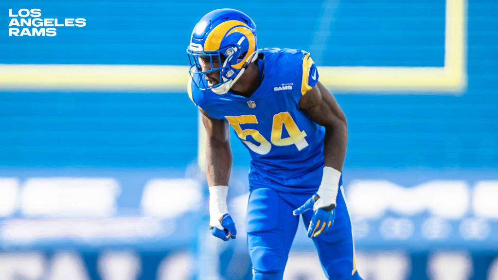 Los Angeles Rams outside linebacker Leonard Floyd celebrates after