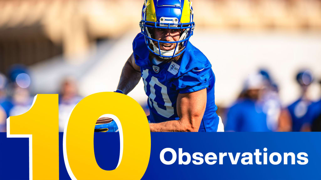 10 Observations from Rams' sixth open 2023 training camp practice: Wide  receivers Puka Nacua and Tutu Atwell shine, plus other notes