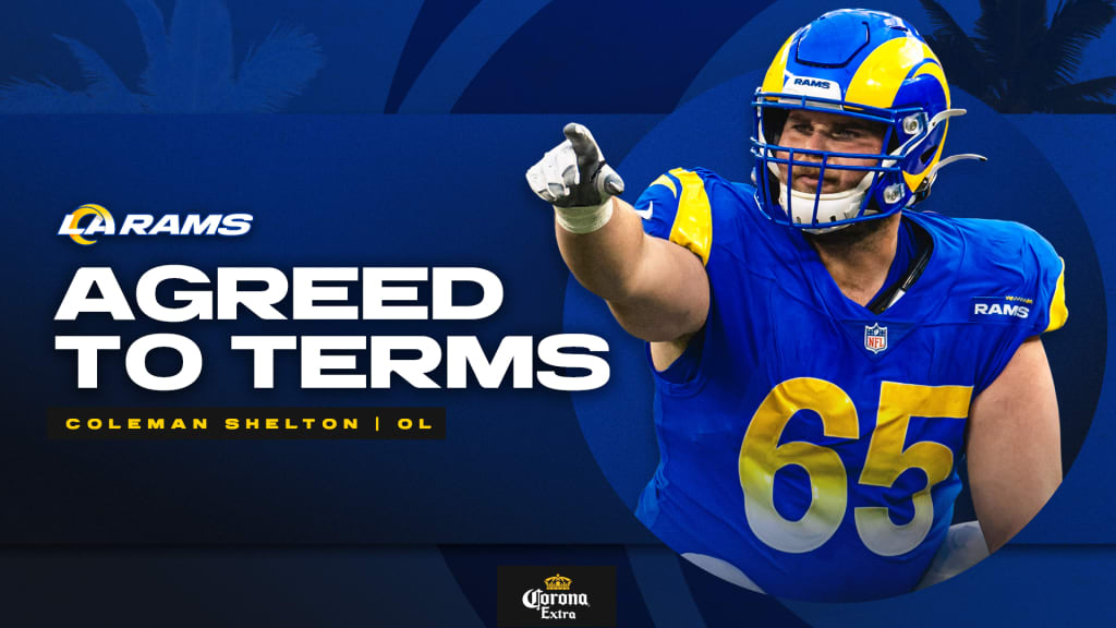 Los Angeles Rams agree to terms with offensive lineman Coleman Shelton on  2-year contract