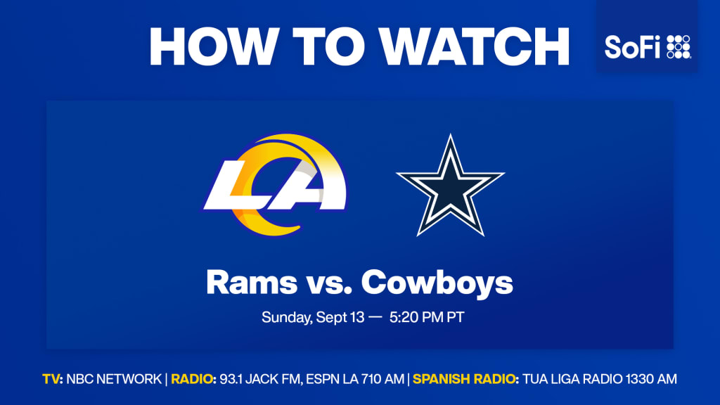 Dallas Cowboys vs. Los Angeles Rams FREE LIVE STREAM (9/13/20