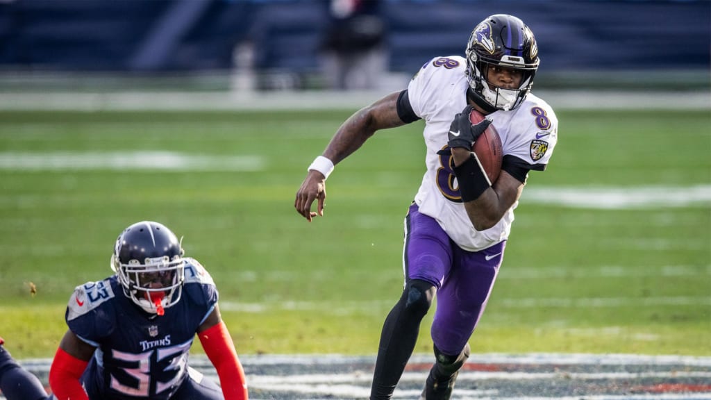 Ravens' Lamar Jackson sprints for 48-yard TD vs. Titans, second longest by  a QB in NFL playoff history