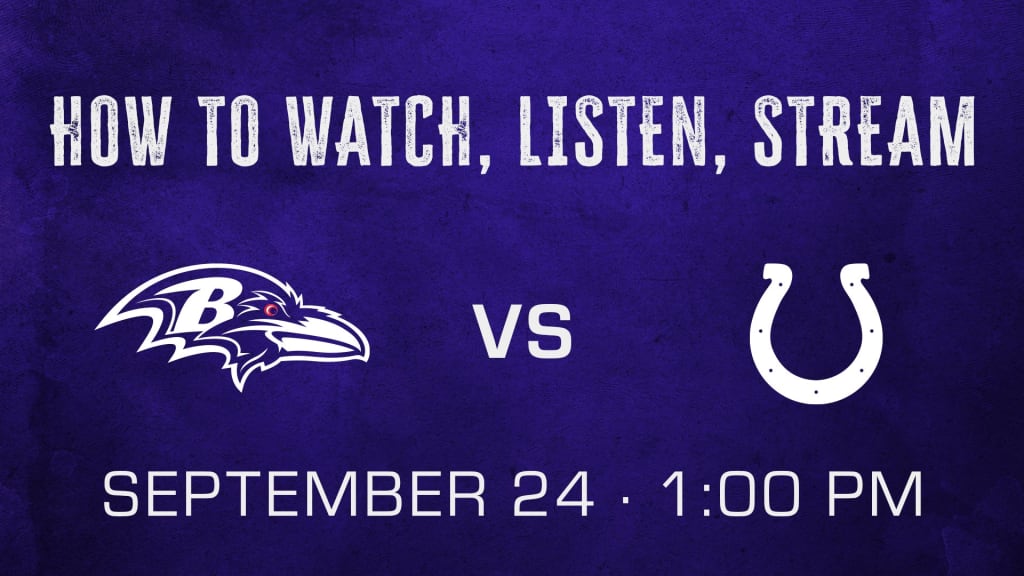 How to Watch, Listen, Live Stream Ravens vs. Colts Week 3