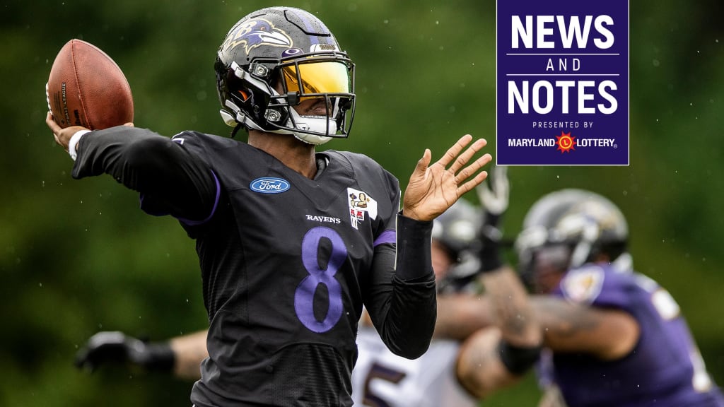 Baltimore Ravens quarterback Lamar Jackson steps up in the pocket to  deliver TD pass to tight end Mark Andrews