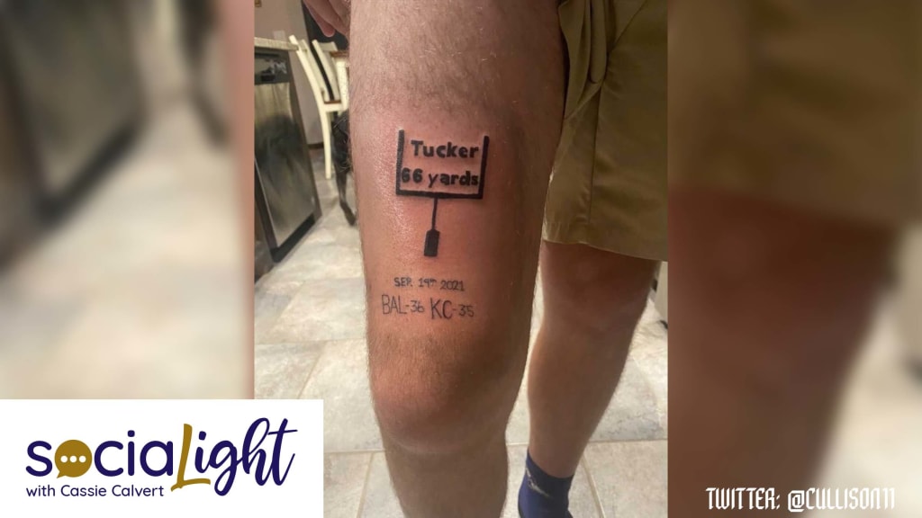 Tigers fan shows off tattoos in Baltimore 