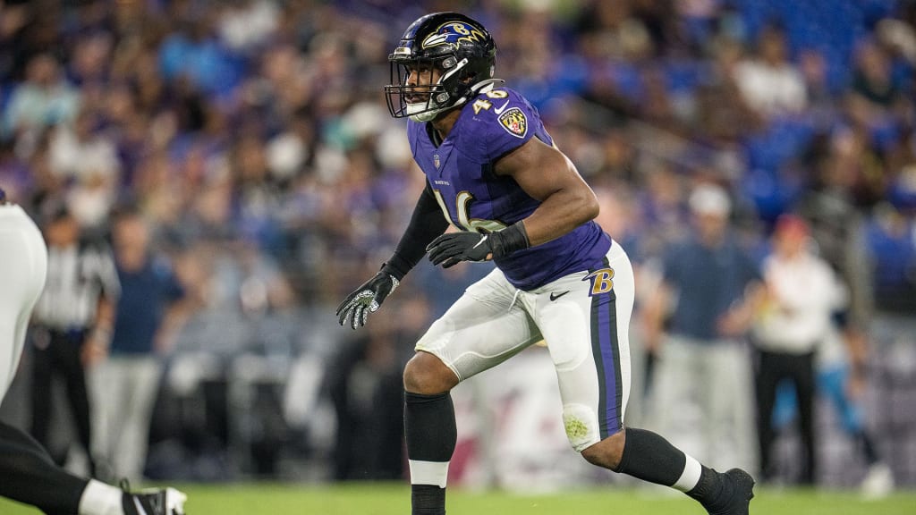 Baltimore Ravens linebacker Josh Ross (51) runs during an NFL preseason  football game against the Washington Commanders, Monday, August 21, 2023 in  Landover. (AP Photo/Daniel Kucin Jr Stock Photo - Alamy