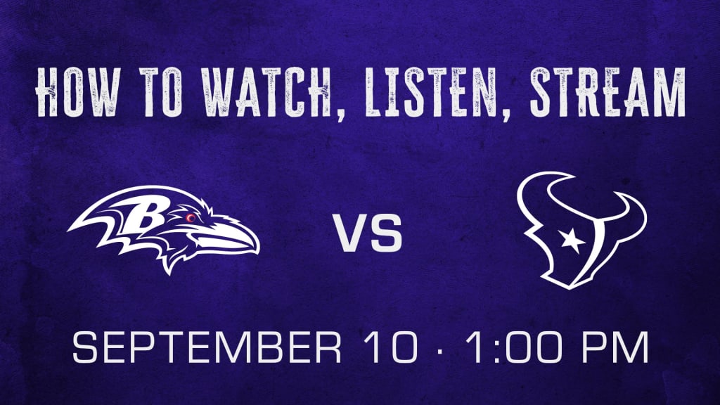 How to watch, listen and stream Houston Texans at Baltimore Ravens