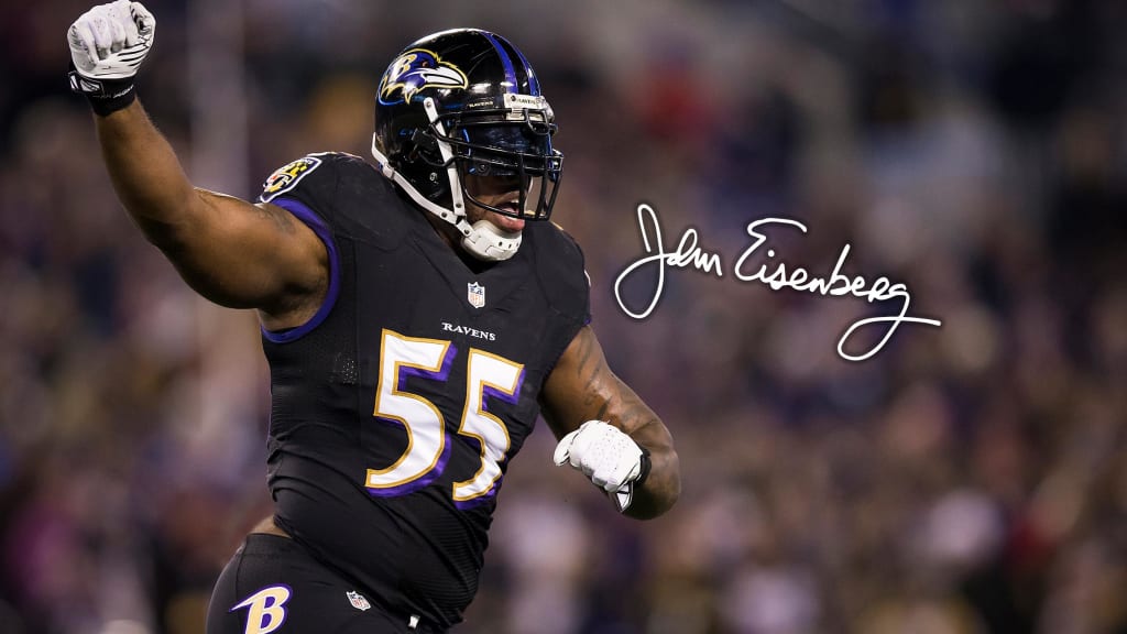 TERRELL SUGGS AUTOGRAPHED BALTIMORE RAVENS BLK