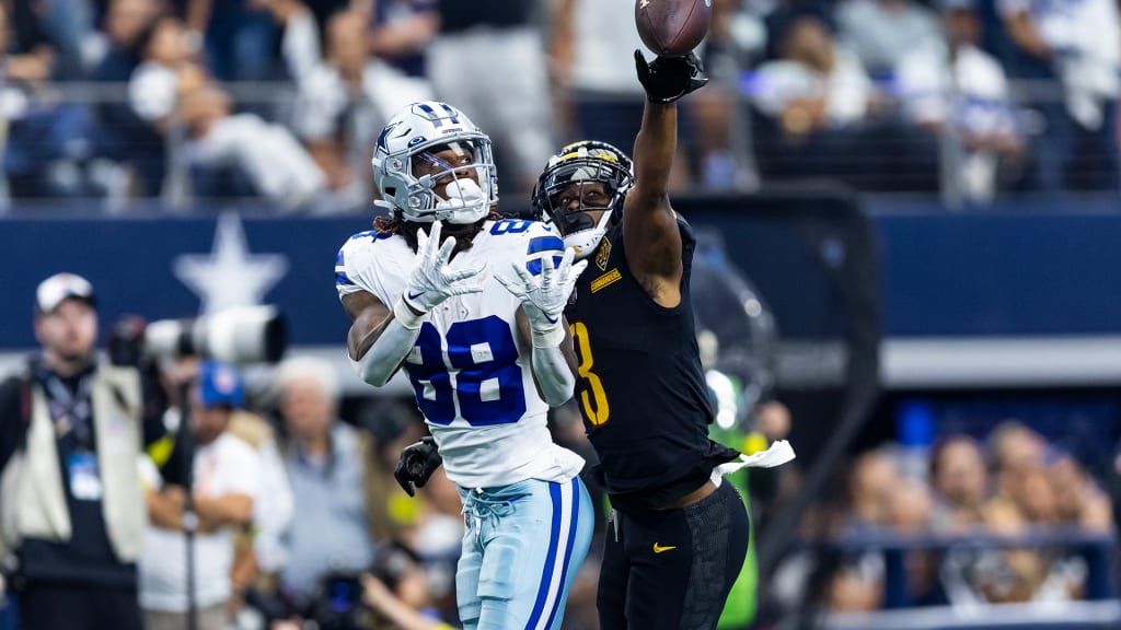 Washington Commanders cornerback William Jackson III (3) is seen during the  second half of an NFL football game against the Dallas Cowboys, Sunday,  Oct. 2, 2022, in Arlington, Texas. Dallas won 25-10. (