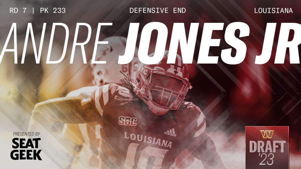 The Washington Commanders Select Andre Jones, EDGE, Louisiana in the Seventh  Round of 2023 NFL Draft - Hogs Haven