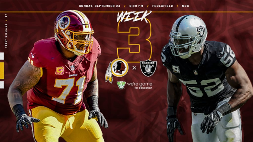 Washington Redskins Win Prime Time Game Against Oakland Raiders