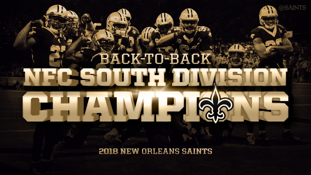 New Orleans Saints 2018 NFC SOUTH CHAMPIONS. #whodat