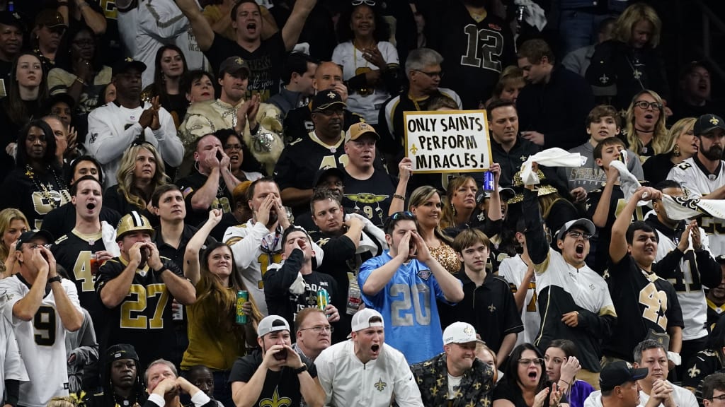 New Orleans Saints fans celebrate first game of season